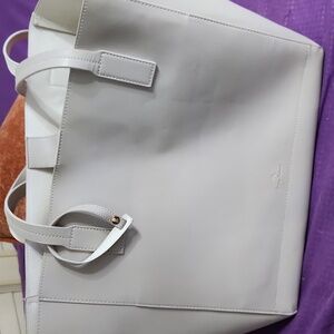 Tommy Bahama Cream Leather Tote
